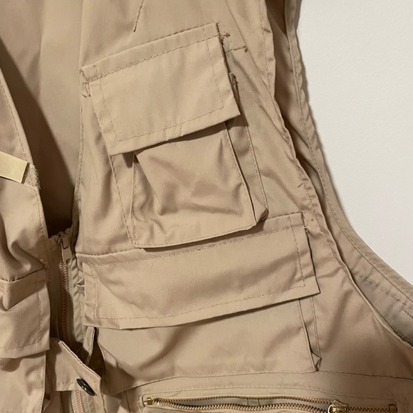 Vintage Tan Multi-Pocket Fiahing/Utility Vest XL - Picture 5 of 16